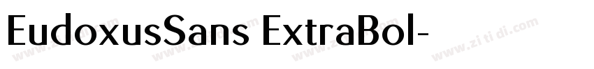 EudoxusSans ExtraBol字体转换